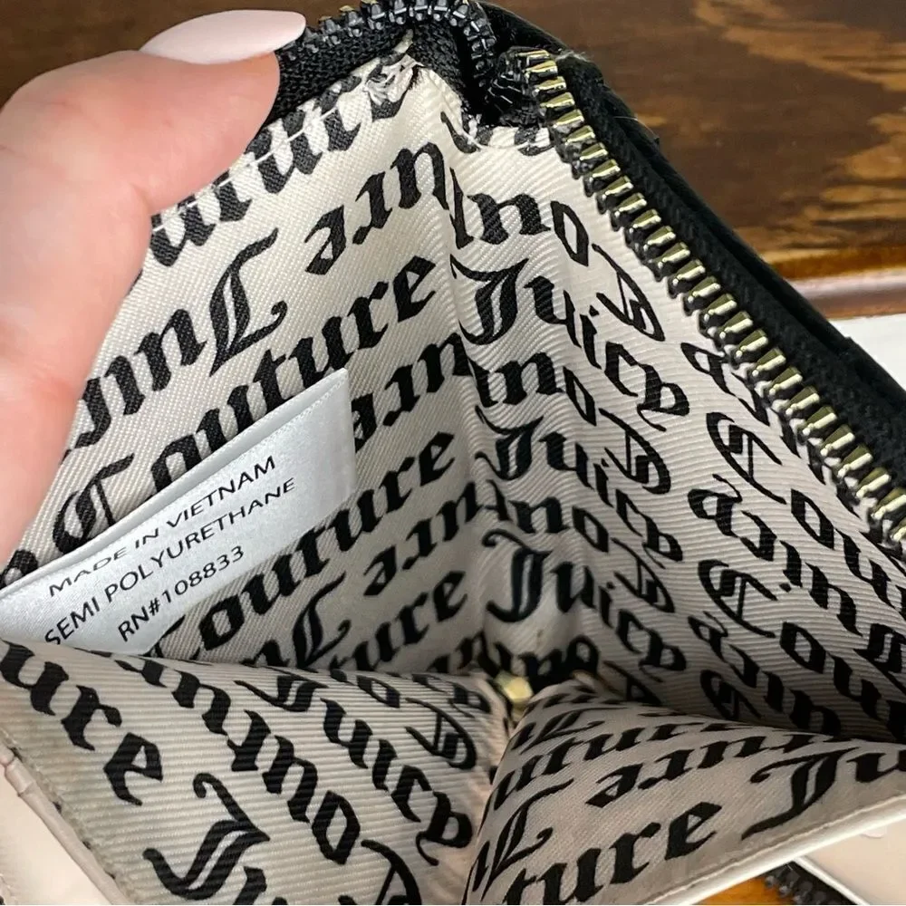 Juicy Couture Black Wallet With Card ID and Money Slots